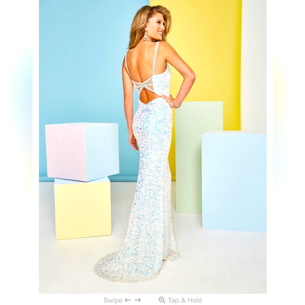 Liquid Crystal Sequins Wedding Gown Dress Tiffany Designs